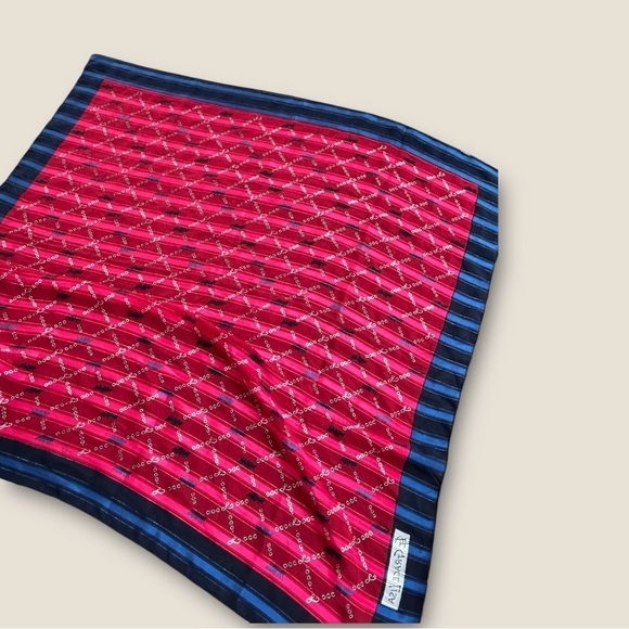 Lisa Grace silk blend nautical preppy bold print ladies scarf - Picture 1 of 5